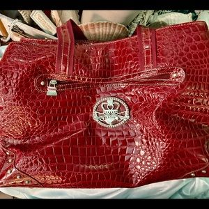 Kathy Van Zeeland Large Travel Tote Bag Red